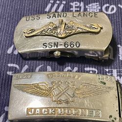 VINTAGE MILITARY BELT BUCKLES 30$ For Both