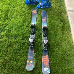 Kids Volkl Wall 108 Skis And Boots