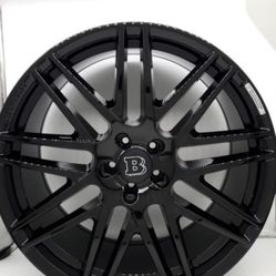 22 INCH NEW WHEELS BRABUS STYLE FOR MERCEDES BENZ GLS550 GLS63 GL450 GL550 ML GLC GLE WITH NEW TIRES !!!