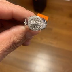 Last Super Sterling Silver Mossinate Ring Size 12