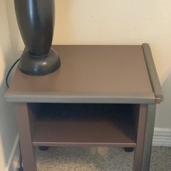Solid Wood Nightstand With Padding For Child Safety