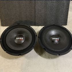 New Pair 10" Kong Audio Shallow Mount 10" Midrange Speakers Sold In Pairs $130 Per Pair 