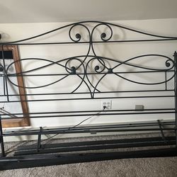 Pottery Barn king sized headboard and footboard