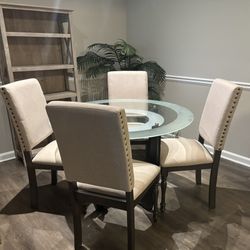 Glass Dining Room Table And Chair