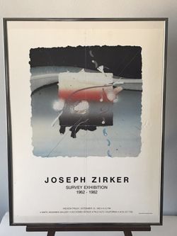 VINTAGE JOSEPH ZIRKER MODERN EXHIBITION POSTER - EXPRESSIONIST