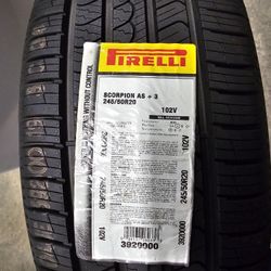 Set of 4 New Pirelli Scorpion AS Plus 3 - 245/50R20