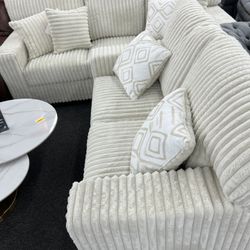 Stunning Stylish Cozy Couch And Loveseat! 