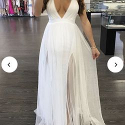 White Maxi Dress Size S