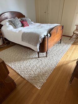 6ft x 9ft West Elm Cotton/Wool Slub Stripe Rug