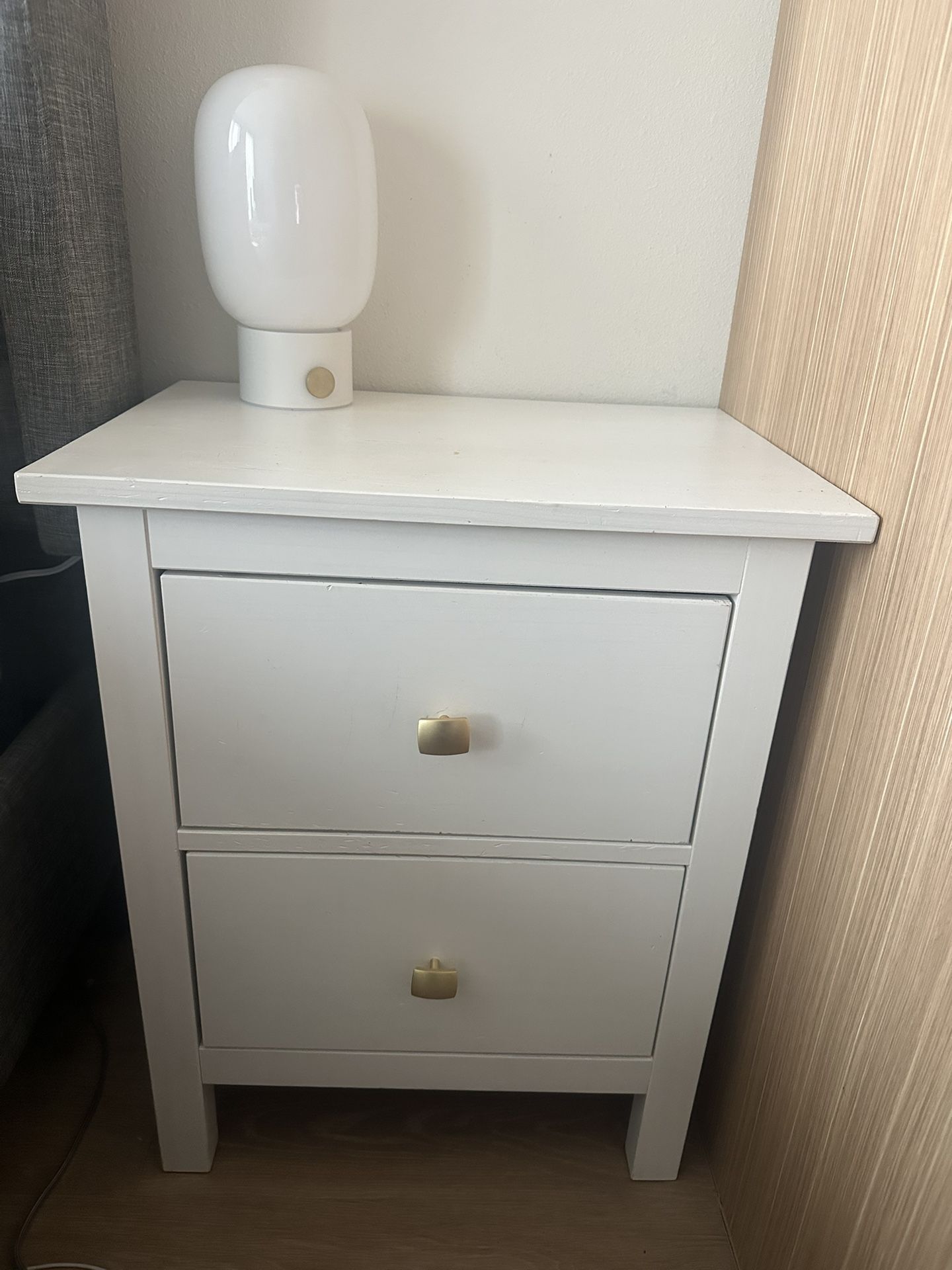 Two IKEA Hemnes nightstands