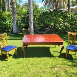 Solid Wood Dining  Table  + 6 Sturdy Chairs 