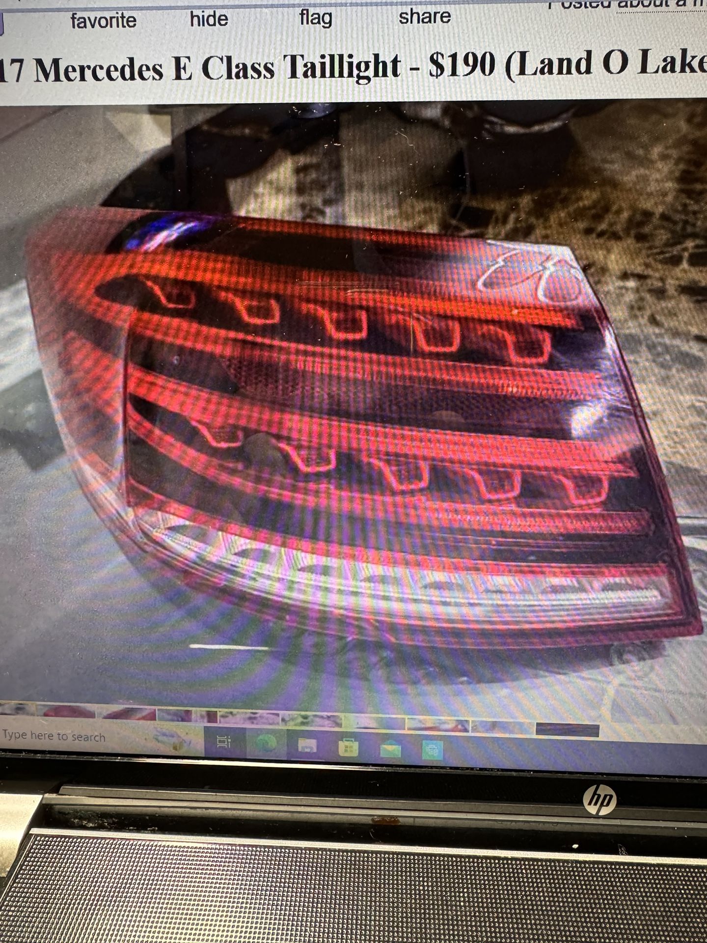 Mercedes E Class 2014-2017 Taillight Used OEM