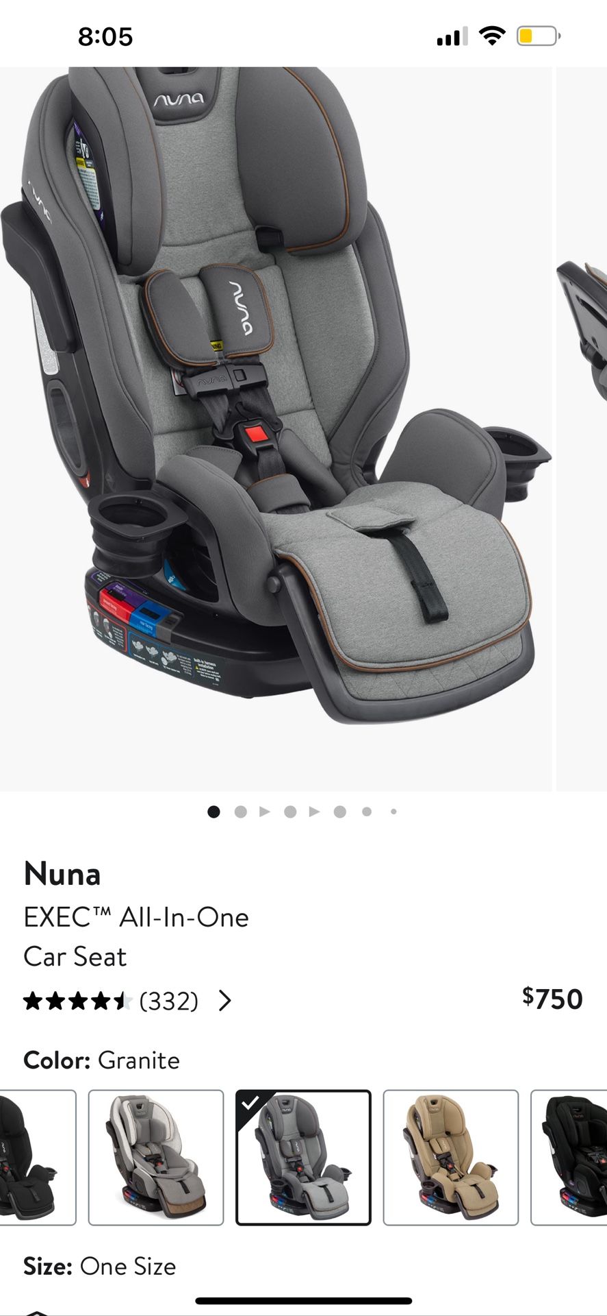 Nuna EXEC All-In-One Car Seat $350 *gently used*