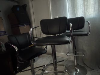 Black bar stools
