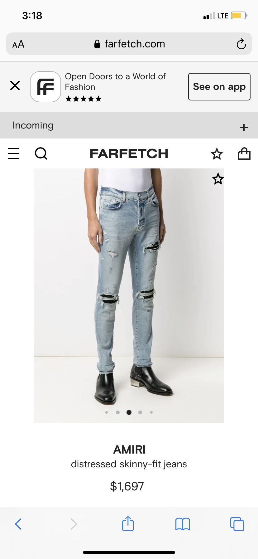 Mike Amiri Jeans Size 31 Brand New