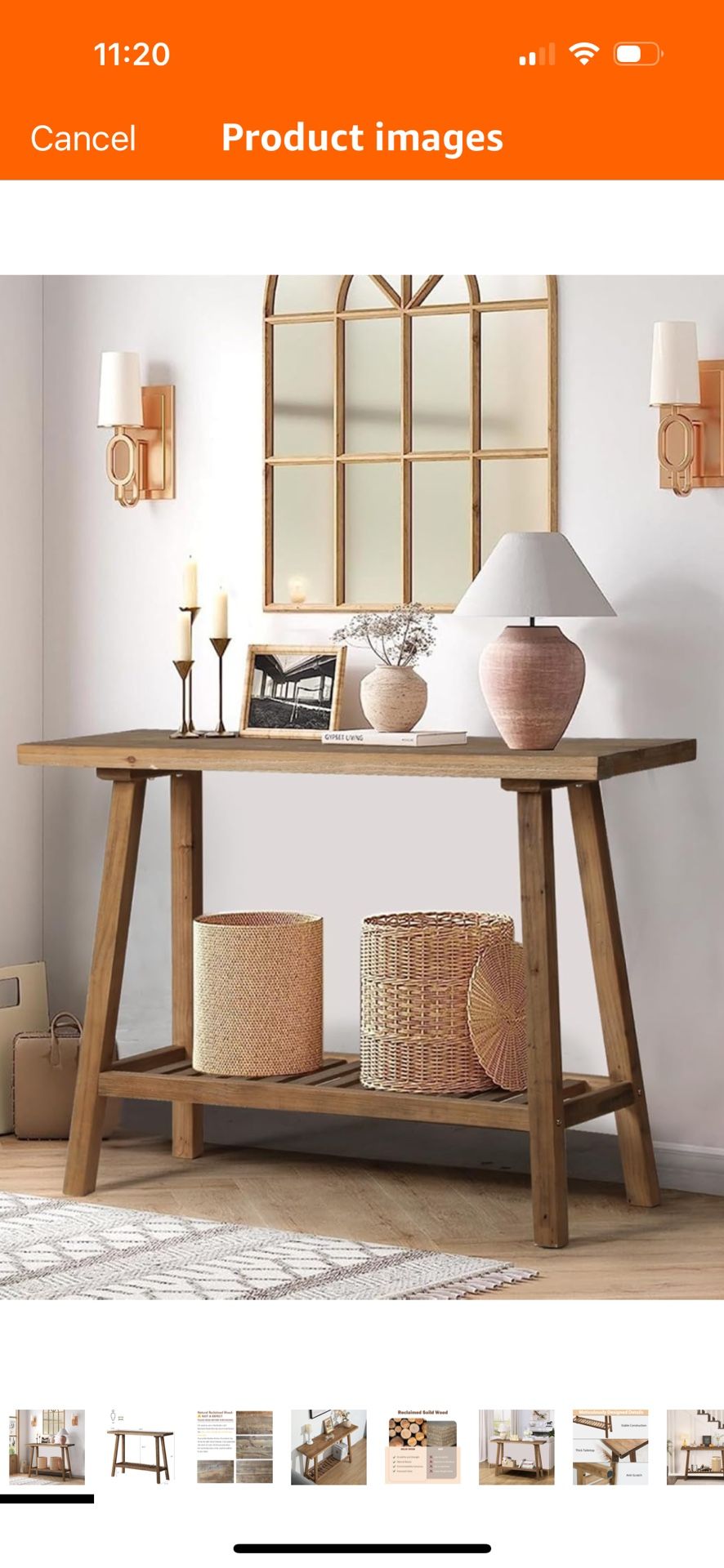 New In Box Farmhouse Console Table