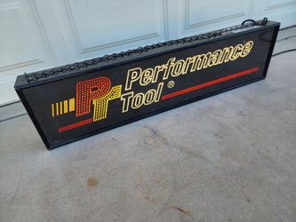 Performance Tool Lighted Sign Vintage Garage Mancave Work Shop
