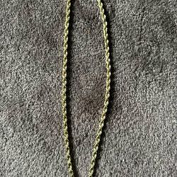 10K YELLOW SOLID GOLD ROPE CHAIN WEIGHT 51.2 GRAMS 22 INCH
