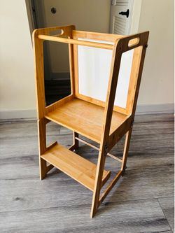 Versatile Kids kitchen tower/desk-chair/white board