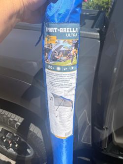 Sport-Brella Super-Brella SPF 50+ Sun and Rain Canopy Umbrella (8-Foot, Blue)