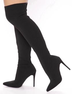 Fashion Nova New York Angel Thigh High Boots