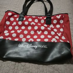 Disney Parks Red Polka Dot Tote Bag