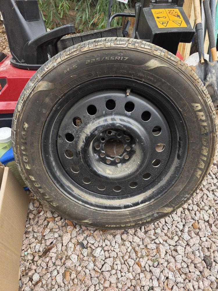 225/55/17 Tire Universal For 5 Lugs
