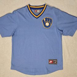 Vintage Brewers Baseball Cooperstown Collection Jersey Size Medium Nike