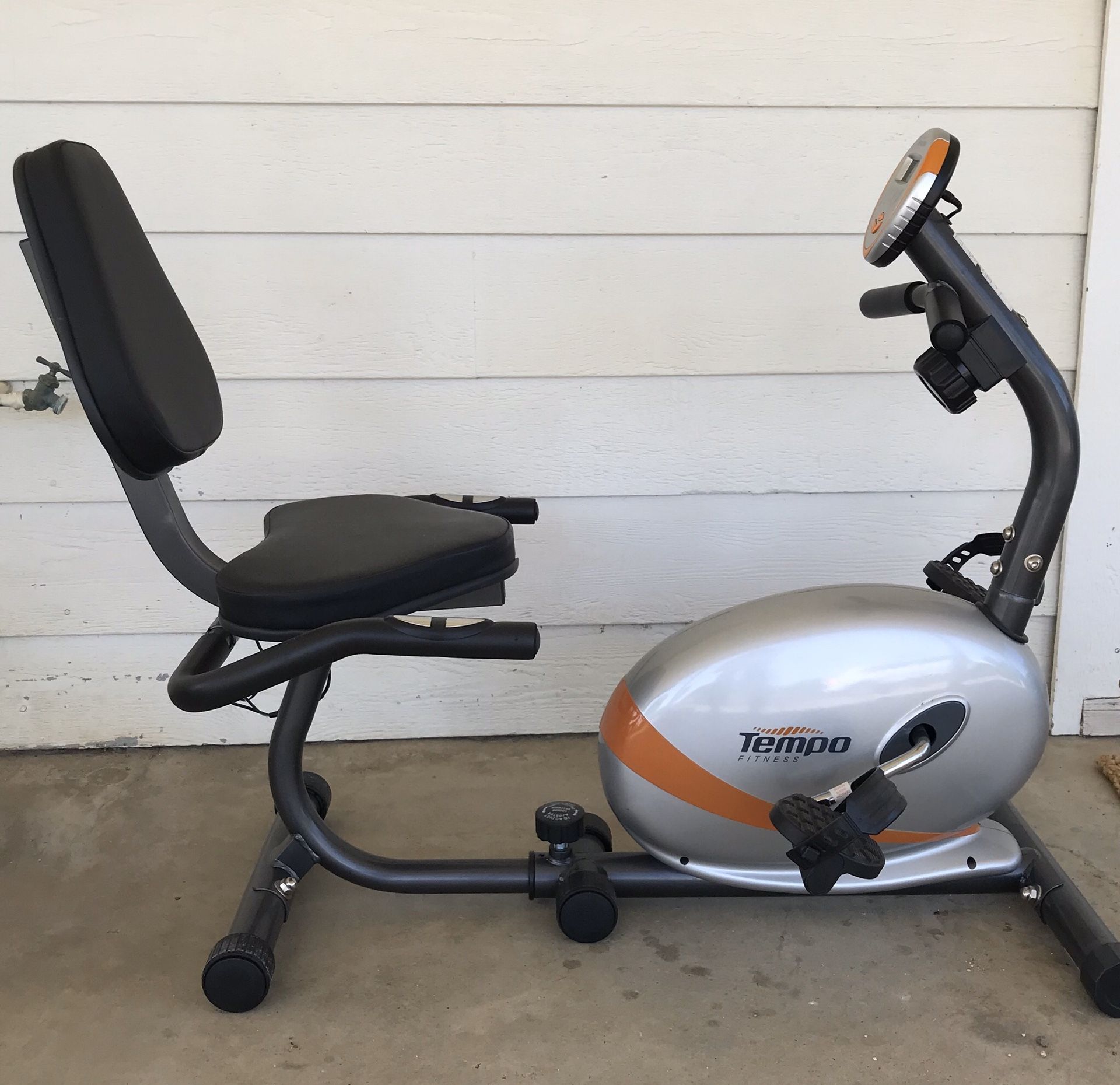 Tempo Fitness Recumbent Exercise Bike with Resistance