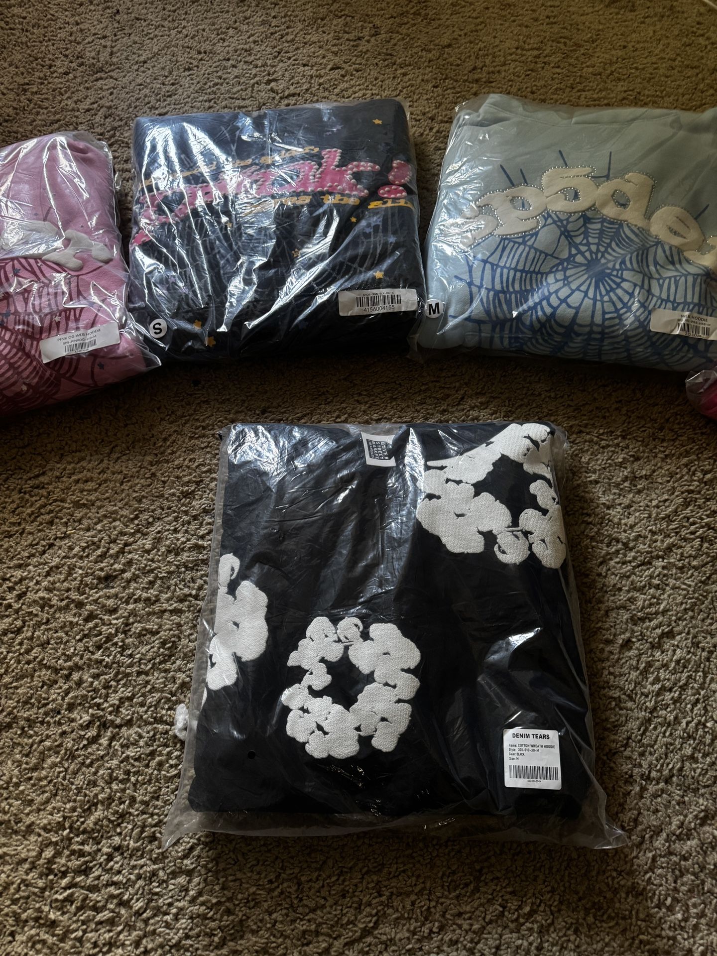 Black Denim Tear Hoodie 