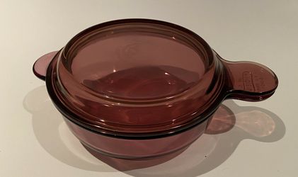 Vision Ware Cranberry LARGE NON TOXIC Grab It 24oz bowl 240B With 240C Lid