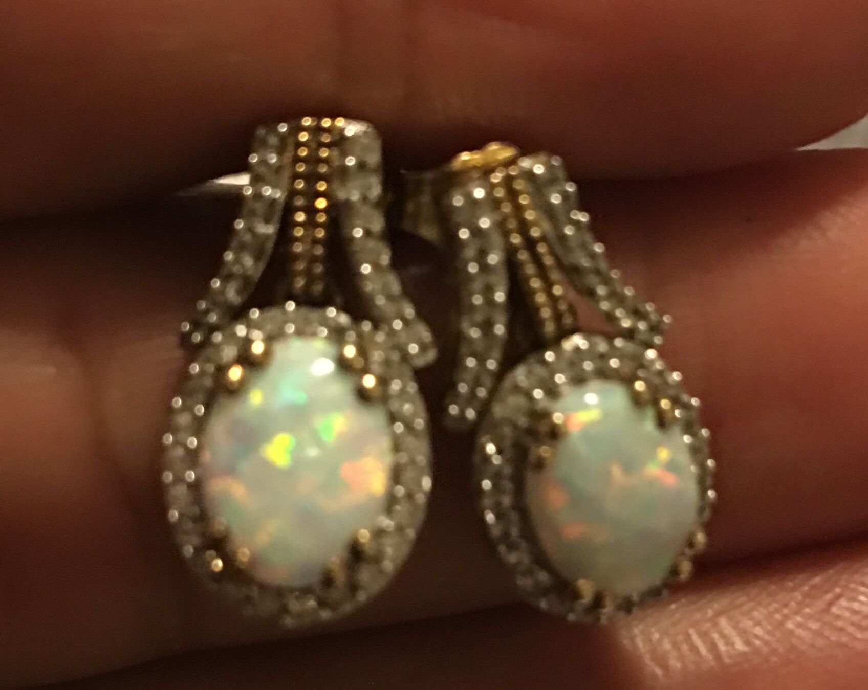 925 Opal Diamond JWBR Earring Kay Jewelers