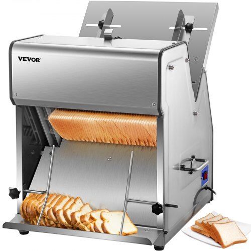 Commercial Toast Bread Slicer, 12mm Thickness Electric Bread Cutting Machine, 31PCS Commercial Bakery Bread Slicer, 110V Toast Cutter Cutting Machine,