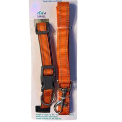 [ New] Reflective Dog Collar and Leash Set - Orange, Small/Large & Turquoise, Medium