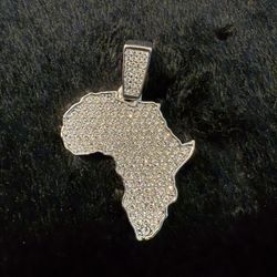 Africa Pendent Silver CC