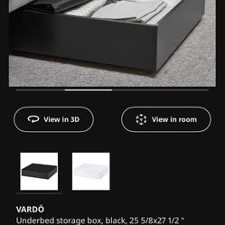 Two, New Under bed Storage Bins With Wheels