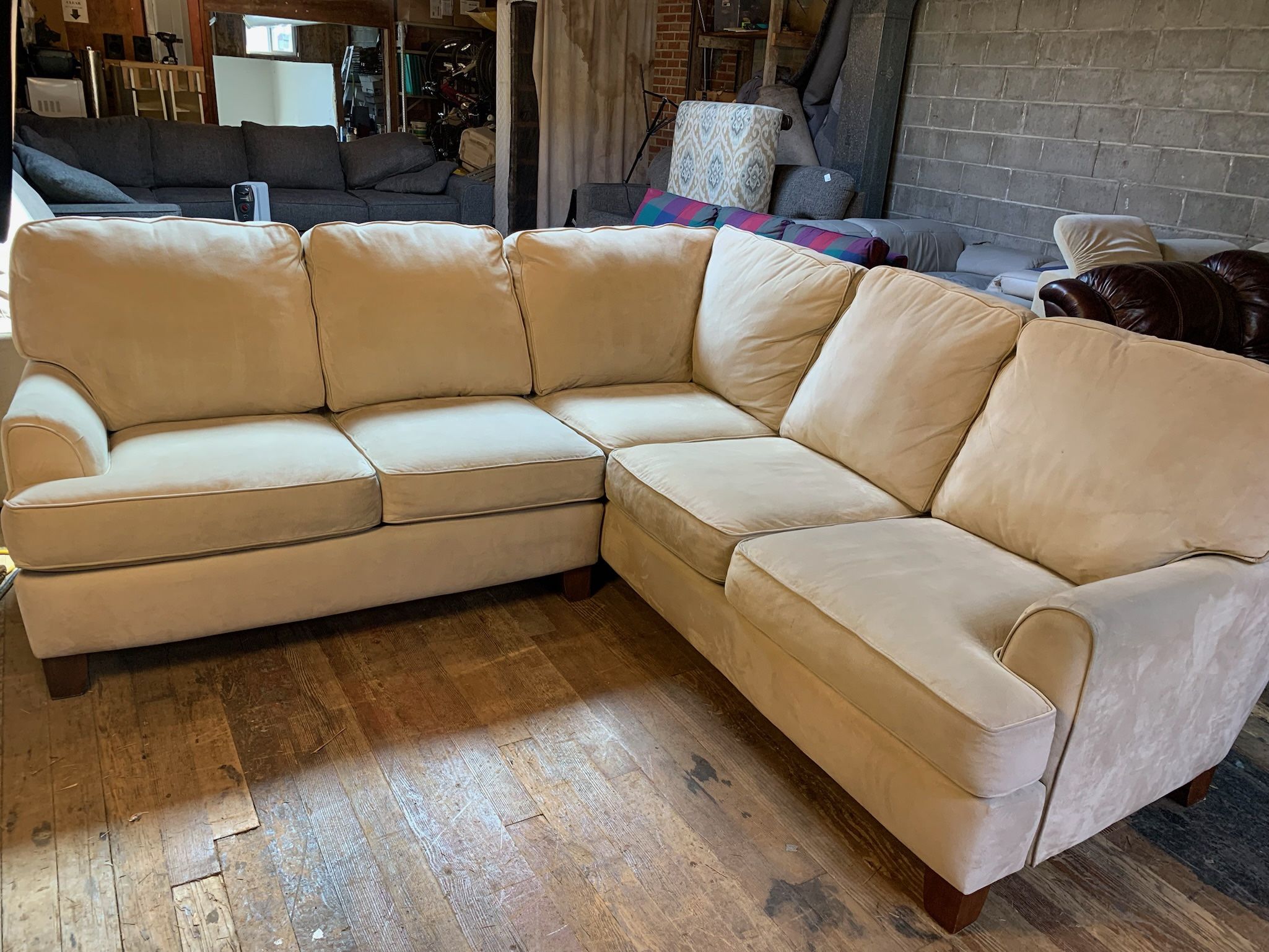 Tan Biege Sectional Couch “WE DELIVER”
