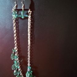 Emerald Green Necklace And Earrings