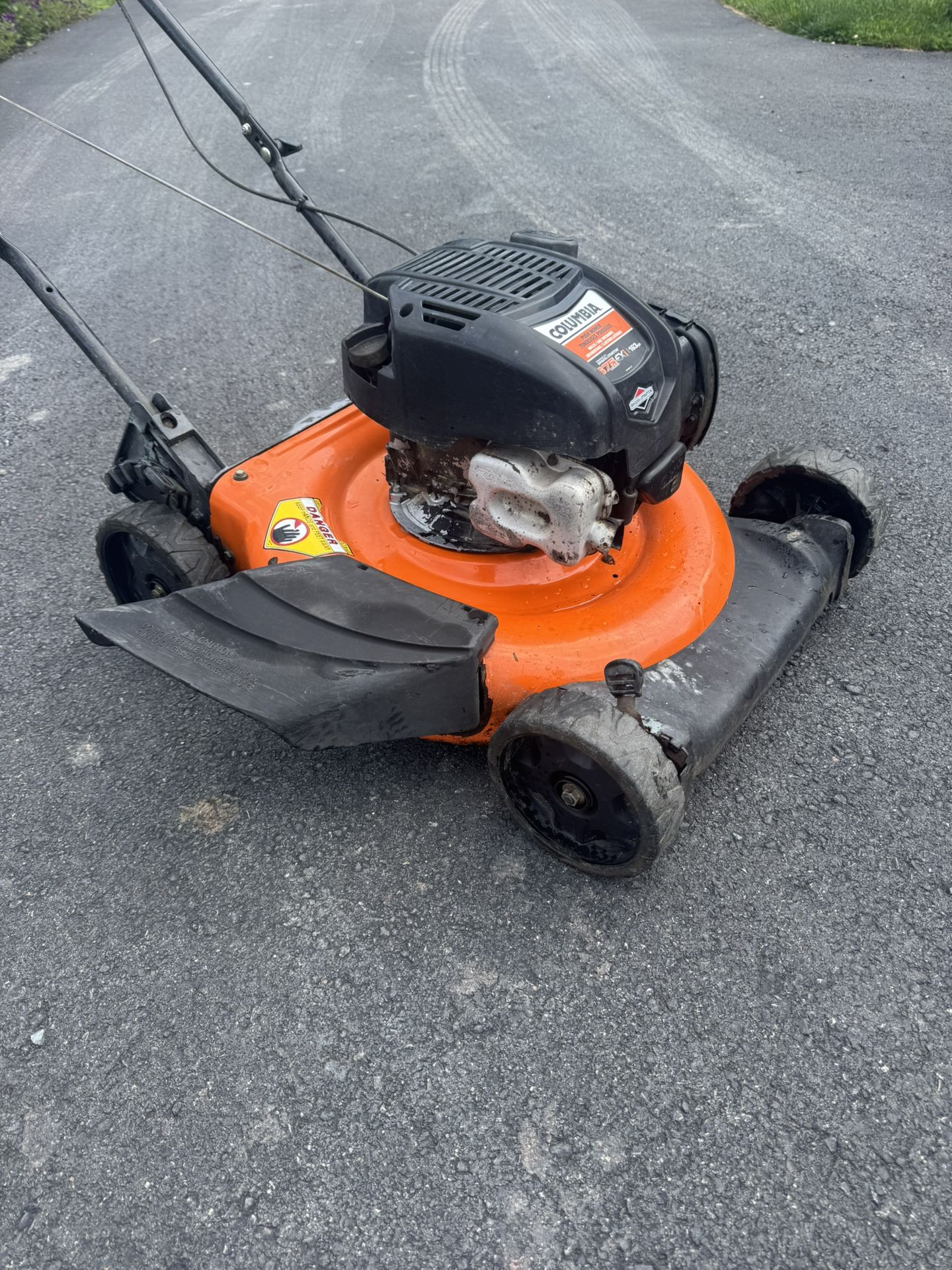 Columbia Push Mower 163cc Engine With 21” Cutting Deck. Not Self Propelled. Must Pickup