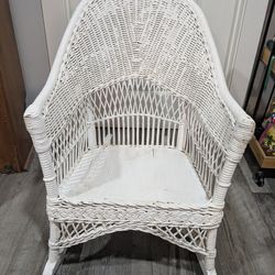 Wicker child's rocking chair