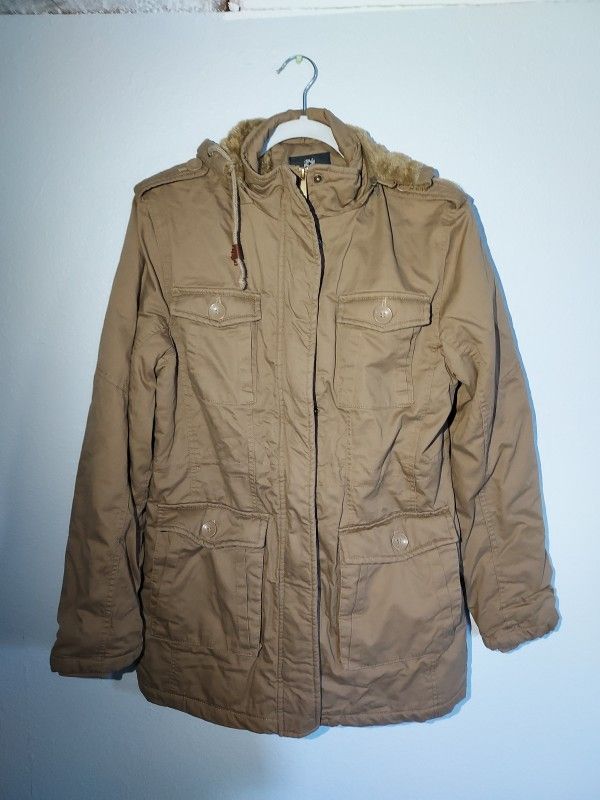 Wantdo Womens Large Heavyweight Military Style Sherpa Lined Parka Jacket