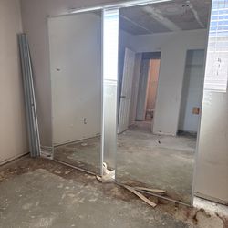 Mirrored closet doors