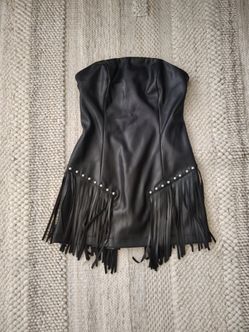 Faux Leather Dress