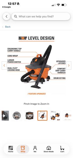 Vacuum Ridgid 6 gall