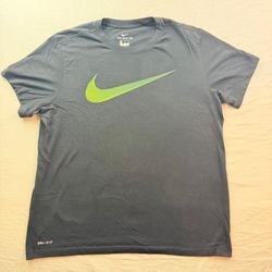 Nike Dri FIT Swoosh T Shirt Charcoal Men's L