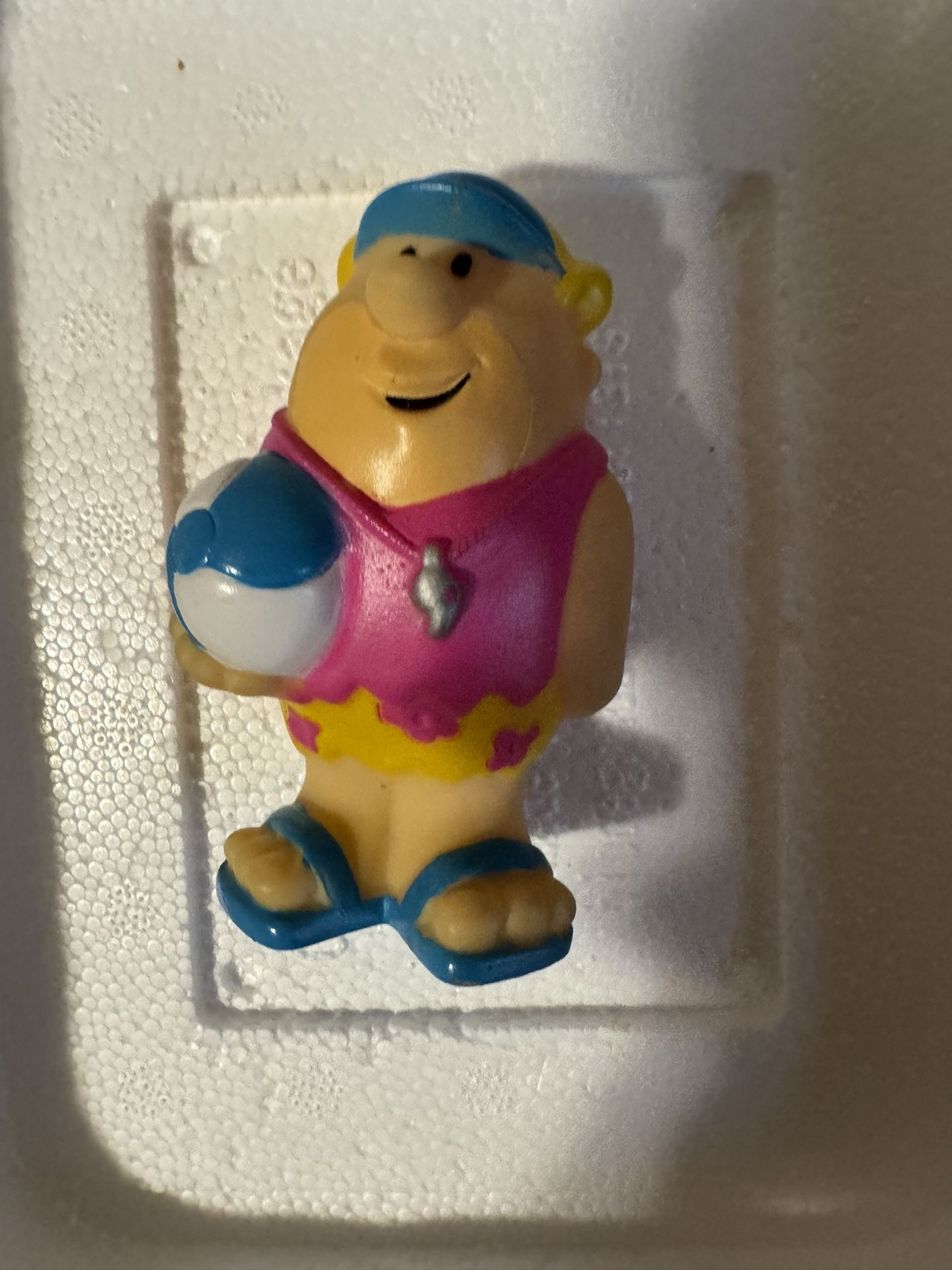 Vintage Lifeguard Beach Barney Rubble 1990 Hanna Barbera Flintstones Toy