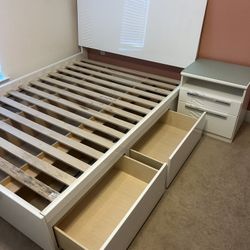 Ashley Furniture Queen Bed, Side Table And Dresser