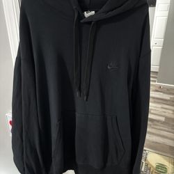 Nike Men’s 2XL TALL Black Club Hoodie Heavyweight 100% Cotton Streetwear Fit