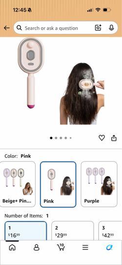 Electric spray retractable air cushion comb