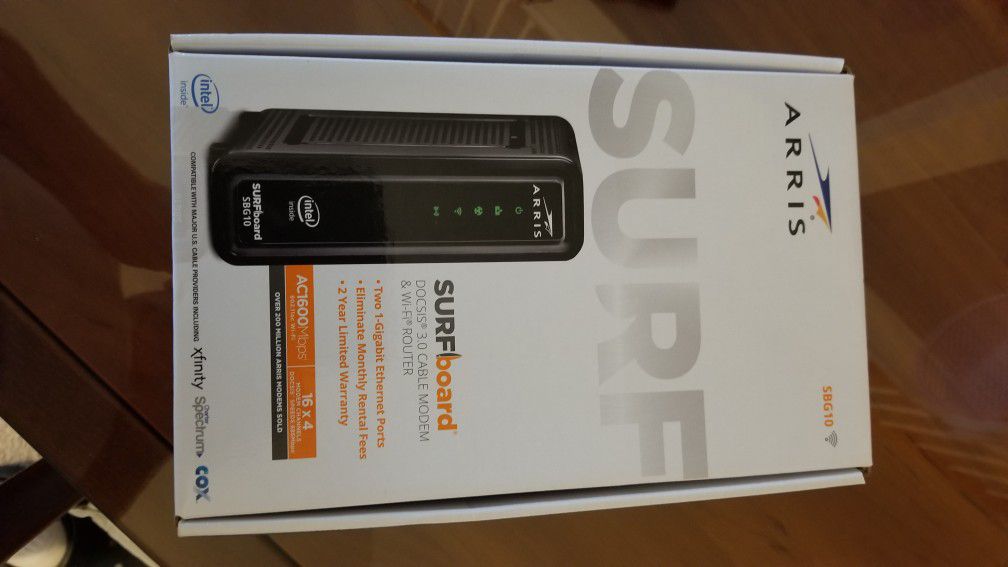 Arris SBG10 Cable Modem Router Docsis 3.0